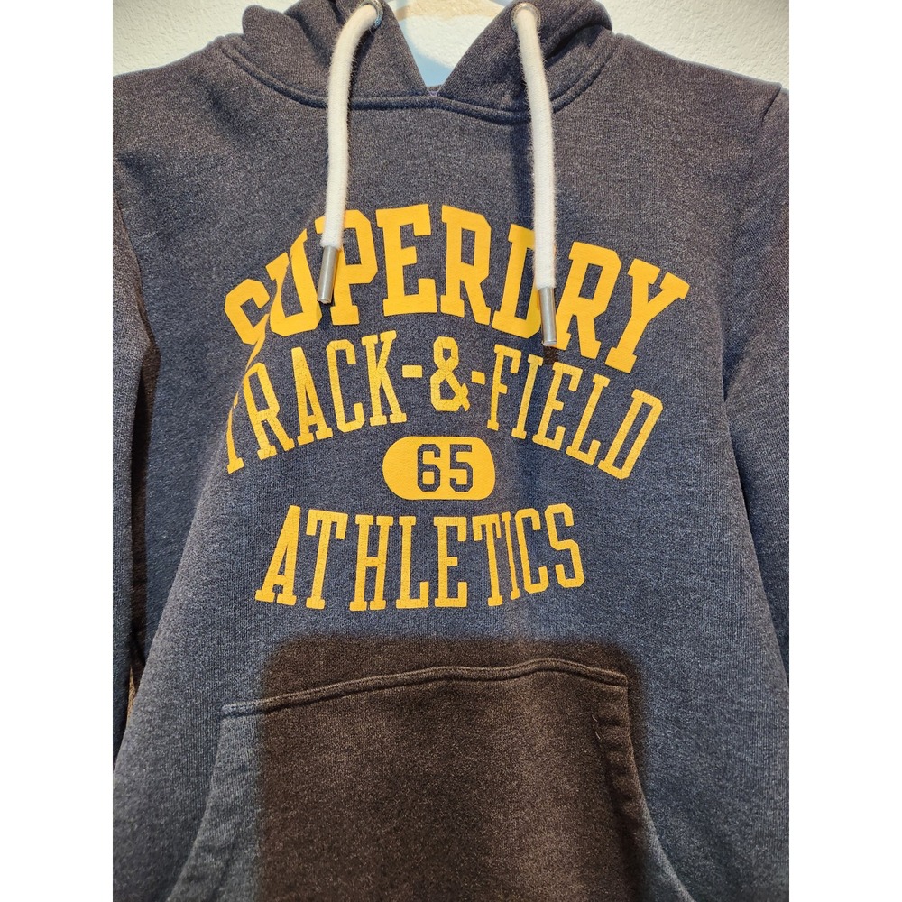 Superdry Track & Field 65 Hoodie Women's US 8 Gray‎ Pullover Sweatshirt - Picture 9 of 12